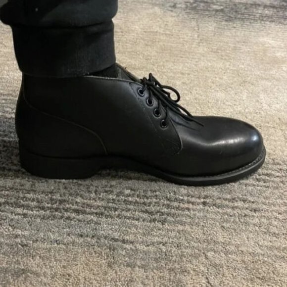VINTAGE Men\'s Biltrite Steel Toe EH Chukka Work Leather Black Ankle Boots Sz 9 W main image 10